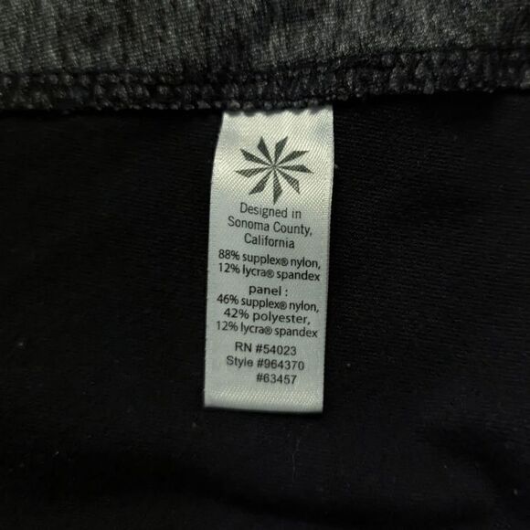 Women's ATHLETA Black Grey Criss Cross Hope Full Zip Jacket 964370 XSmall EUC - Picture 7 of 7